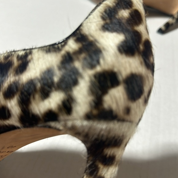 BODEN Leopard Print Pumps Court Wave Calf Hair Leather Pointed Toe - Picture 8 of 8